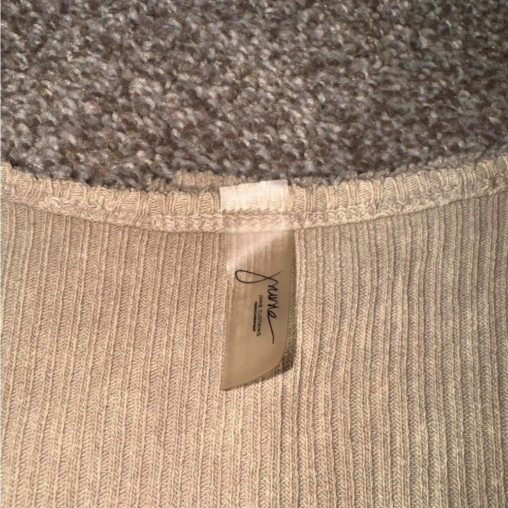 OOTDFash Beige Ribbed Mini Dress - Picture 5 of 6